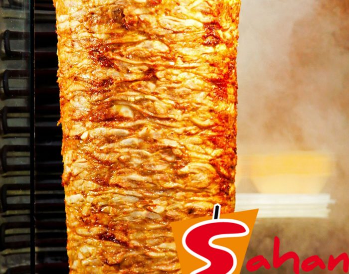 8524755 - traditional oriental cuisine giros meat at grill